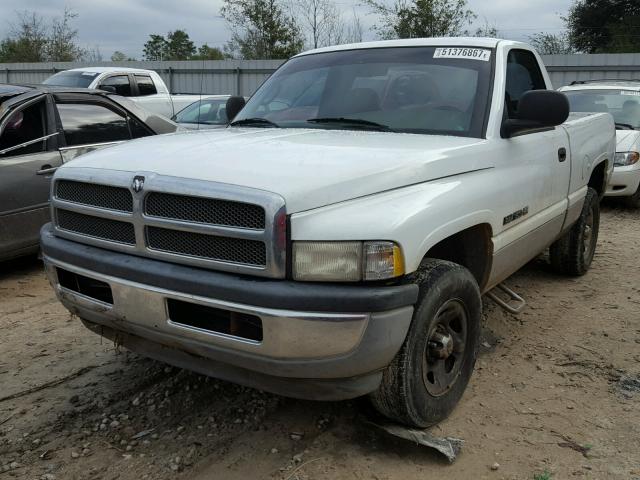 1B7HC16X61S719344 - 2001 DODGE RAM 1500 WHITE photo 2