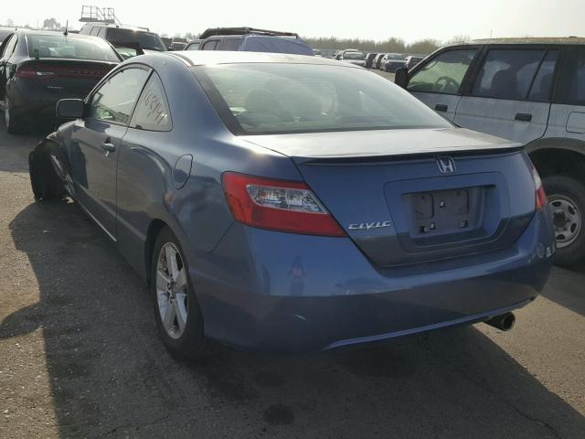 2HGFG12817H548725 - 2007 HONDA CIVIC EX BLUE photo 3