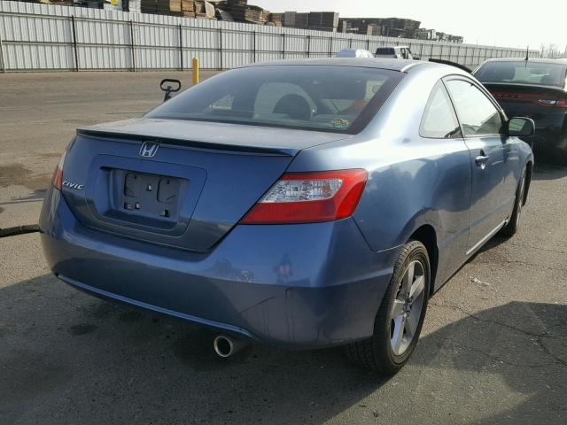 2HGFG12817H548725 - 2007 HONDA CIVIC EX BLUE photo 4