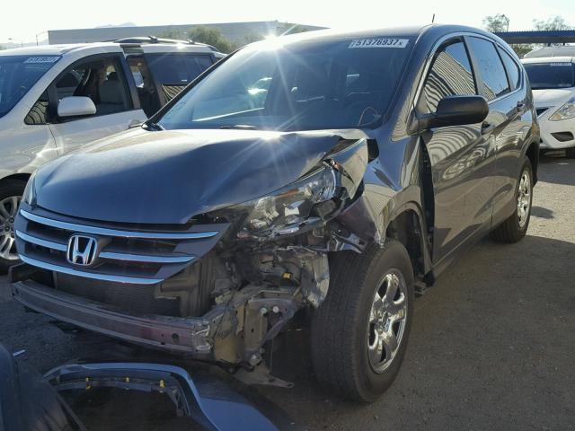 3CZRM3H3XDG702611 - 2013 HONDA CR-V LX GRAY photo 2