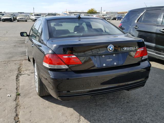 WBAHN83507DT72531 - 2007 BMW 750 BLACK photo 3