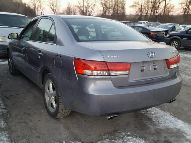 5NPEU46F37H158830 - 2007 HYUNDAI SONATA SE GRAY photo 3