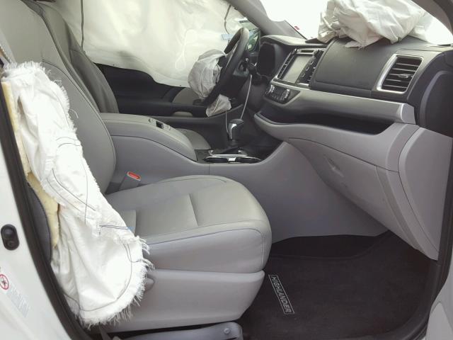 5TDKKRFH7FS092900 - 2015 TOYOTA HIGHLANDER WHITE photo 5