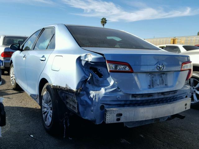 4T4BF1FK2DR316182 - 2013 TOYOTA CAMRY L BLUE photo 3