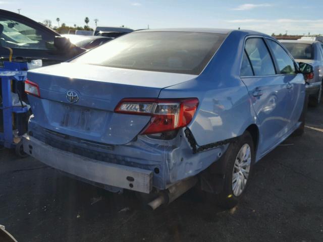 4T4BF1FK2DR316182 - 2013 TOYOTA CAMRY L BLUE photo 4