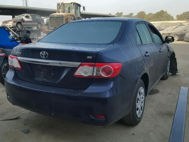 2T1BU4EE3BC649356 - 2011 TOYOTA COROLLA BA BLUE photo 4