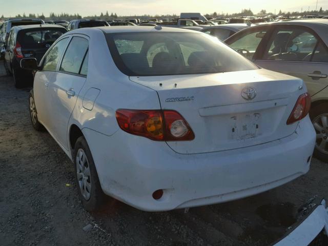 1NXBU4EE7AZ209279 - 2010 TOYOTA COROLLA BA WHITE photo 3