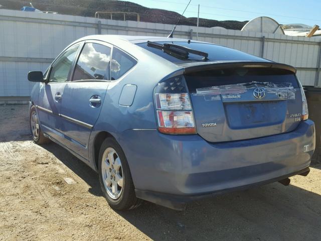 JTDKB22U140011433 - 2004 TOYOTA PRIUS BLUE photo 3