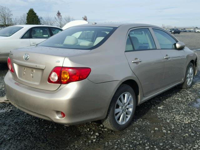 1NXBU40E19Z103199 - 2009 TOYOTA COROLLA BA TAN photo 4