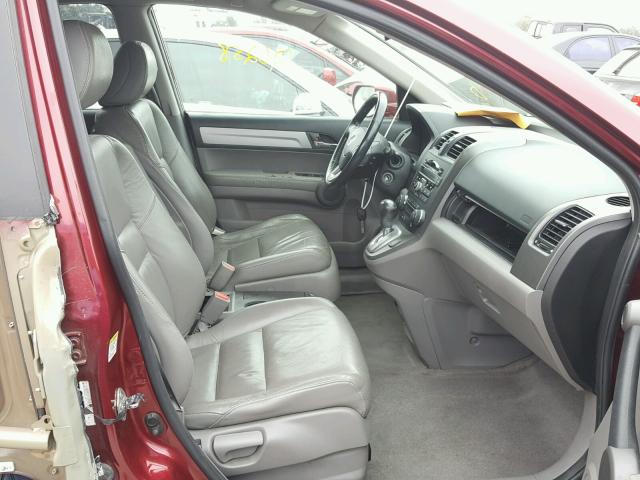 5J6RE4H72AL026322 - 2010 HONDA CR-V EXL RED photo 5