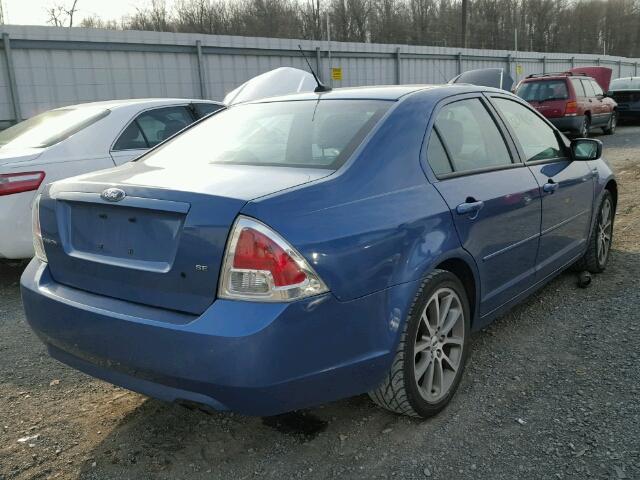 3FAHP07Z69R157411 - 2009 FORD FUSION SE BLUE photo 4