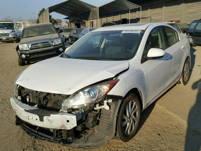 JM1BL1W89C1561461 - 2012 MAZDA 3 I WHITE photo 2