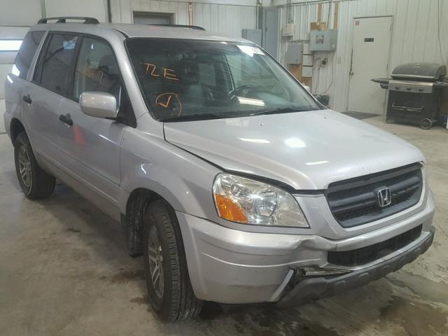 2HKYF18684H587427 - 2004 HONDA PILOT EXL SILVER photo 1