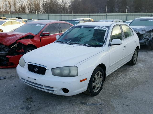 KMHDN45D02U324630 - 2002 HYUNDAI ELANTRA GL WHITE photo 2