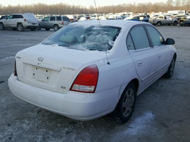 KMHDN45D02U324630 - 2002 HYUNDAI ELANTRA GL WHITE photo 4