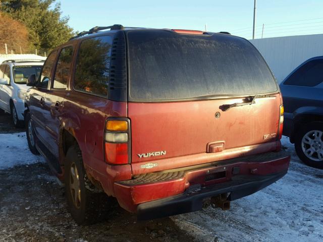 1GKEK63U24J181429 - 2004 GMC YUKON DENA RED photo 3