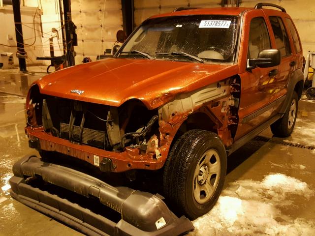 1J4GL48K56W177842 - 2006 JEEP LIBERTY SP RED photo 2