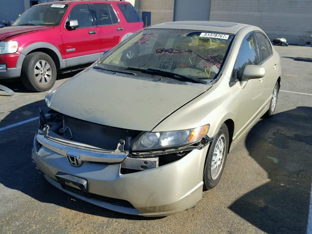 JHMFA16827S006695 - 2007 HONDA CIVIC EX GOLD photo 2