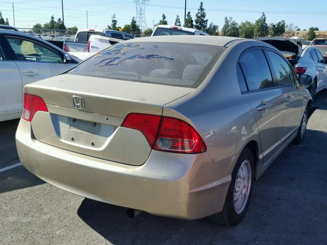 JHMFA16827S006695 - 2007 HONDA CIVIC EX GOLD photo 4