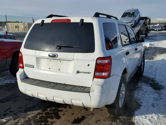 1FMCU59369KC56264 - 2009 FORD ESCAPE HYB WHITE photo 4