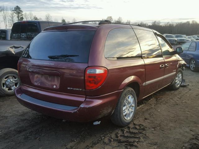 2B4GP44351R273025 - 2001 DODGE GRAND CARA BURGUNDY photo 4