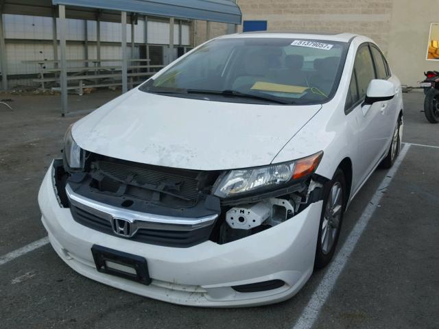 19XFB2F82CE325144 - 2012 HONDA CIVIC EX WHITE photo 2