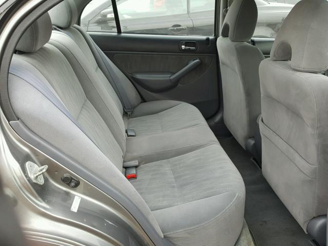 1HGES16564L009705 - 2004 HONDA CIVIC LX GRAY photo 6