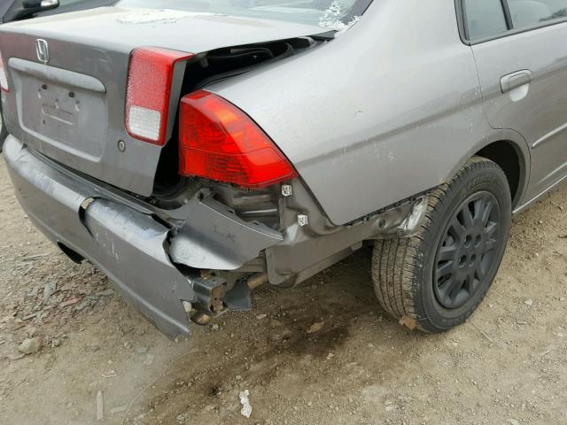 1HGES16564L009705 - 2004 HONDA CIVIC LX GRAY photo 9