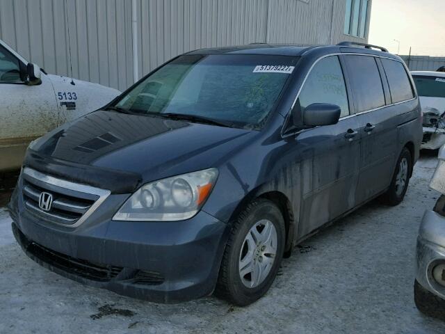 5FNRL38655B506134 - 2005 HONDA ODYSSEY EX GRAY photo 2