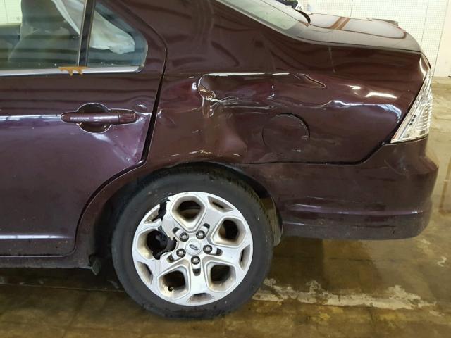 3FAHP0HAXBR224350 - 2011 FORD FUSION SE BURGUNDY photo 9