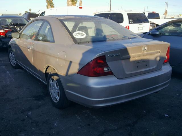 1HGEM22542L048330 - 2002 HONDA CIVIC LX GOLD photo 3