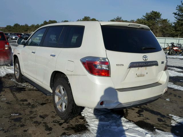 JTEEW41A292035316 - 2009 TOYOTA HIGHLANDER WHITE photo 3