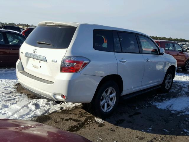 JTEEW41A292035316 - 2009 TOYOTA HIGHLANDER WHITE photo 4