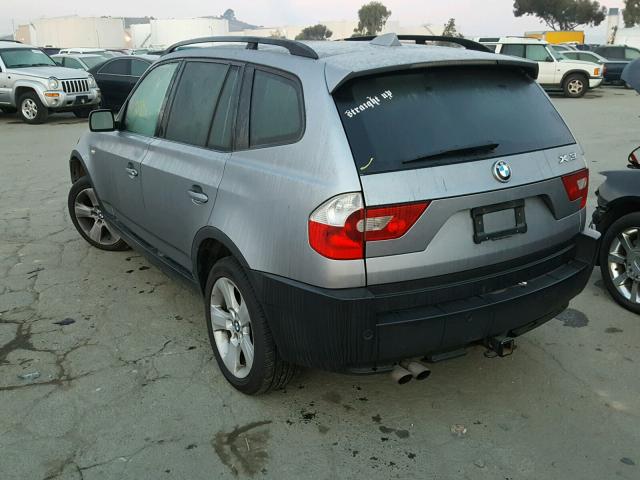 WBXPA93405WD11209 - 2005 BMW X3 3.0I SILVER photo 3