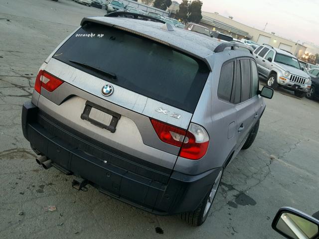 WBXPA93405WD11209 - 2005 BMW X3 3.0I SILVER photo 4