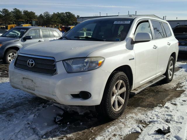 JTEEW41A192034982 - 2009 TOYOTA HIGHLANDER WHITE photo 2