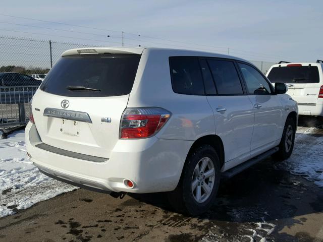 JTEEW41A192034982 - 2009 TOYOTA HIGHLANDER WHITE photo 4