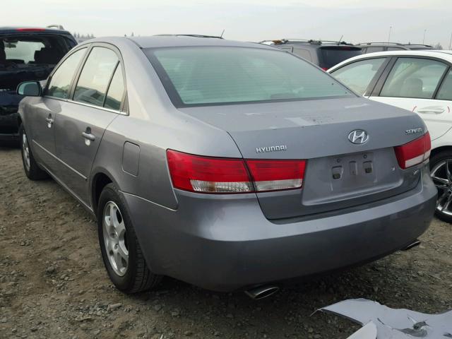 5NPEU46F86H042795 - 2006 HYUNDAI SONATA GLS GRAY photo 3