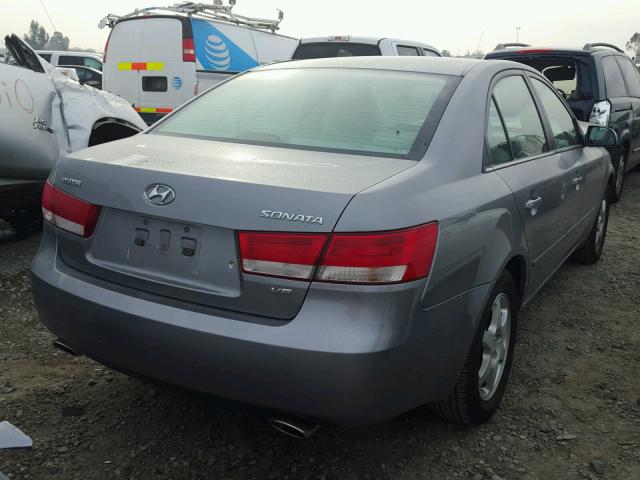 5NPEU46F86H042795 - 2006 HYUNDAI SONATA GLS GRAY photo 4