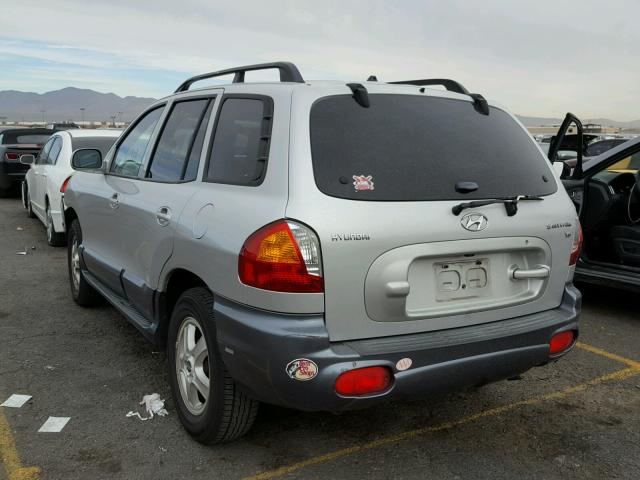 KM8SC13D24U756573 - 2004 HYUNDAI SANTA FE G SILVER photo 3