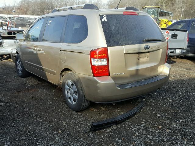 KNDMB133576141385 - 2007 KIA SEDONA EX GOLD photo 3