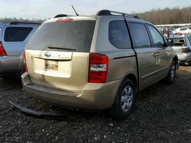 KNDMB133576141385 - 2007 KIA SEDONA EX GOLD photo 4