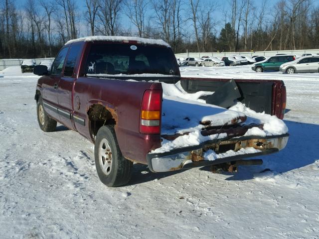 2GCEK19T3Y1376596 - 2000 CHEVROLET SILVERADO RED photo 3