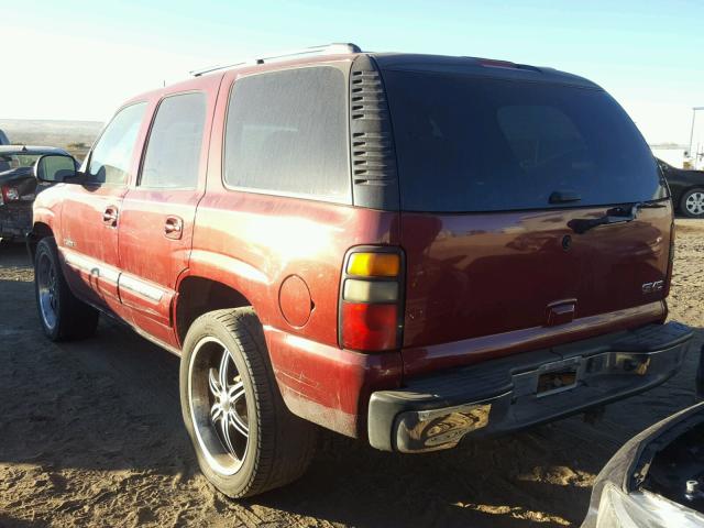 1GKEK13T85J260048 - 2005 GMC YUKON MAROON photo 3