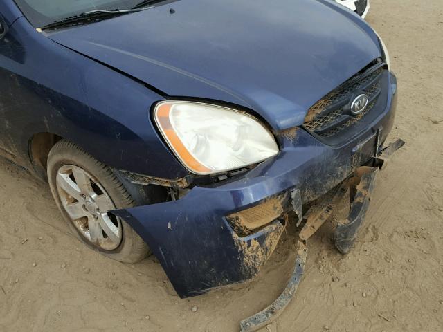 KNAFG526777119327 - 2007 KIA RONDO LX BLUE photo 9