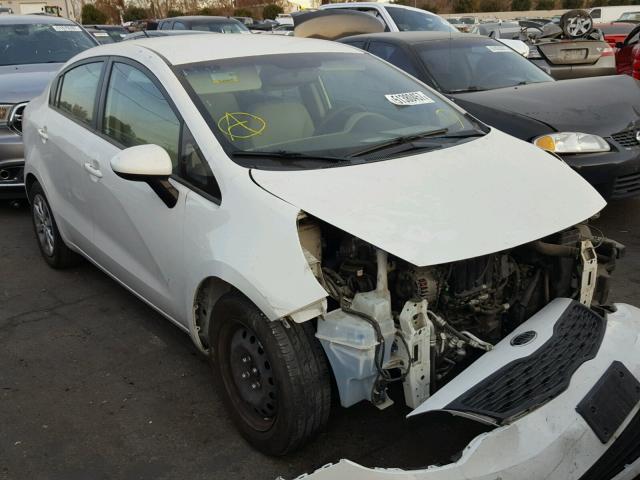 KNADM4A38C6041917 - 2012 KIA RIO LX WHITE photo 1