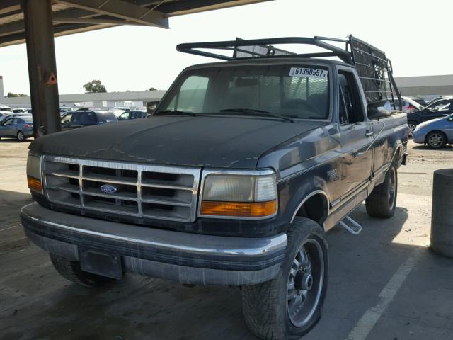 2FTHF26G1NCA02521 - 1992 FORD F250 BLUE photo 2