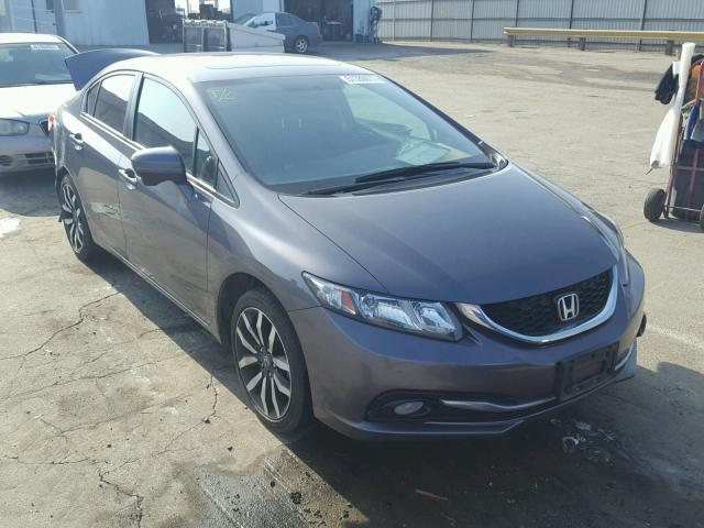 19XFB2F96FE288595 - 2015 HONDA CIVIC EXL GRAY photo 1