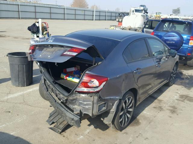 19XFB2F96FE288595 - 2015 HONDA CIVIC EXL GRAY photo 4