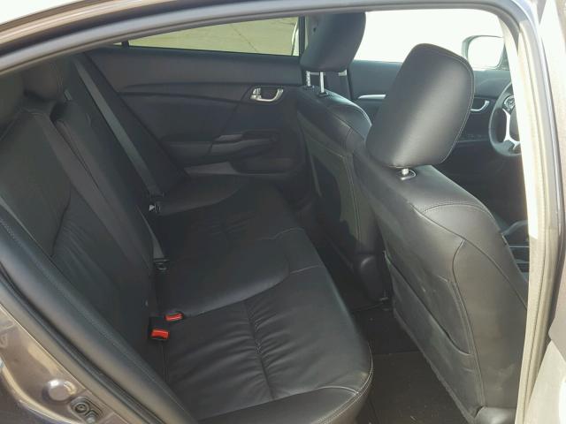 19XFB2F96FE288595 - 2015 HONDA CIVIC EXL GRAY photo 6